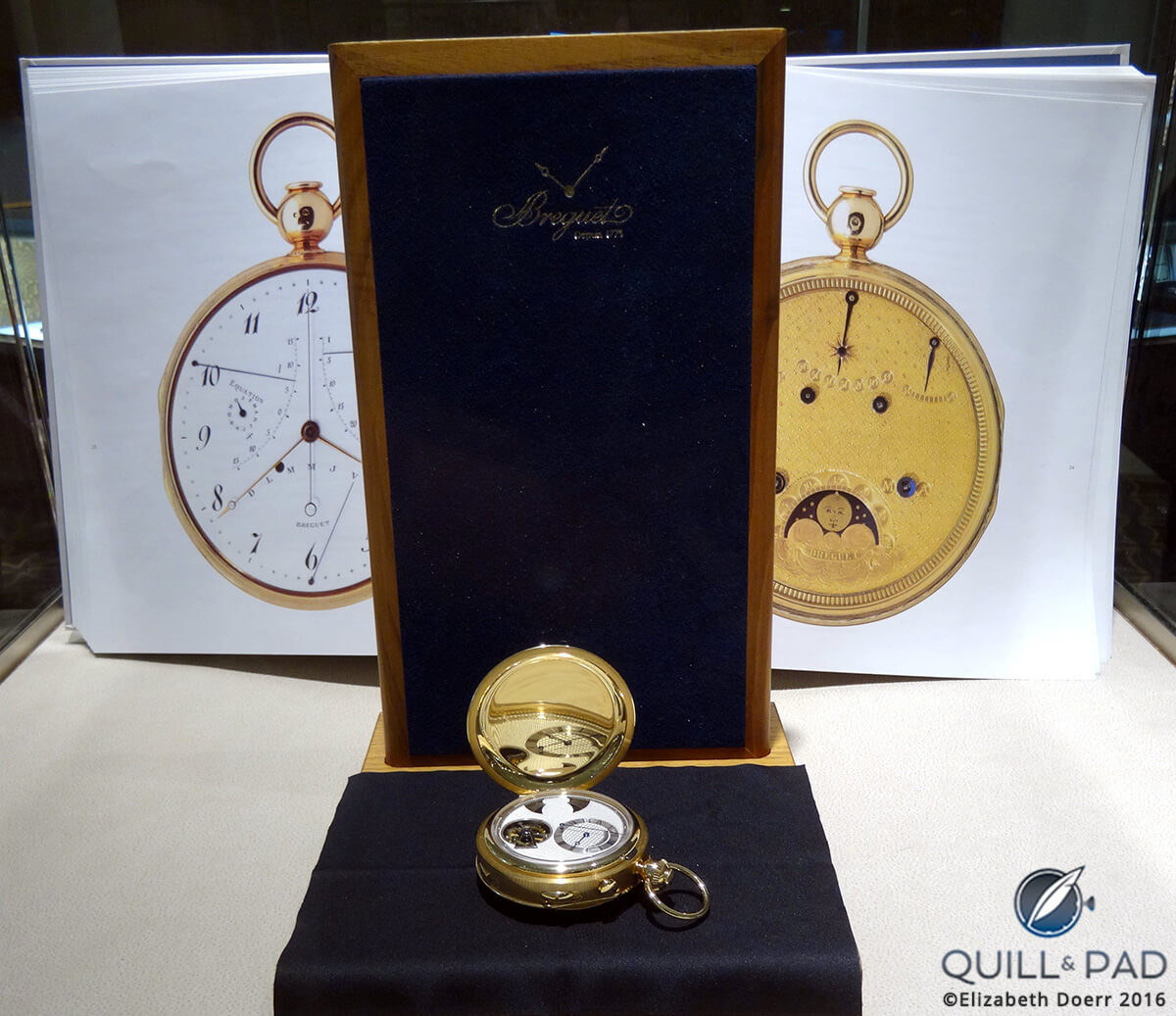 Breguet Reference 1907 pocket watch in display case