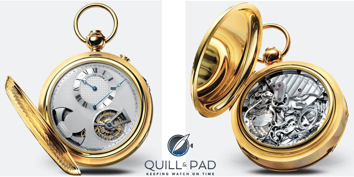 Views from both dial and movement sides of the Breguet Reference 1907 pocket watch