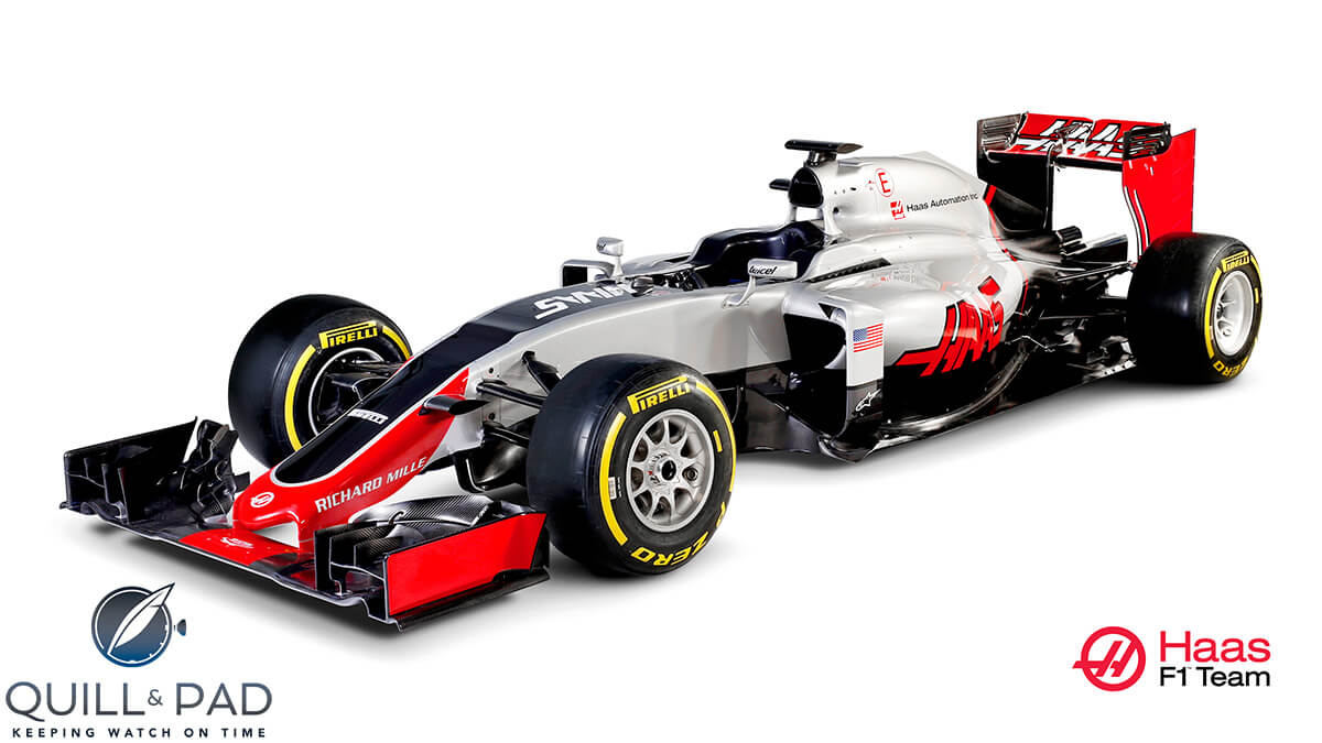 Richard Mille sponsored 2016 Haas Ferrari Formula 1 car
