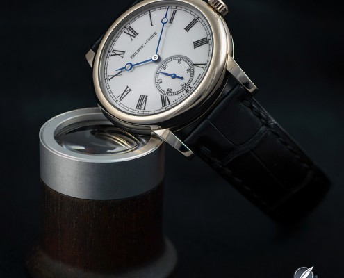 The author’s Philippe Dufour Simplicity in white gold