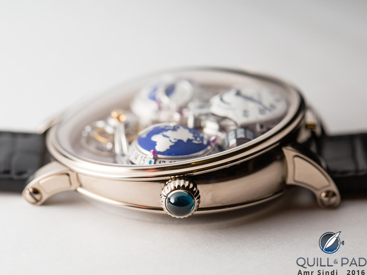The unusual, inclined case of the Bovet Récital 18 Shooting Star