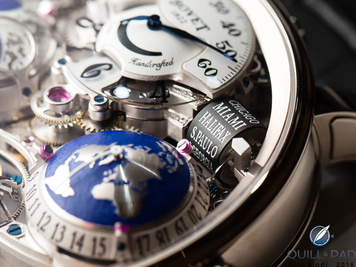 One of the two city rollers visible on the Bovet Récital 18 Shooting Star