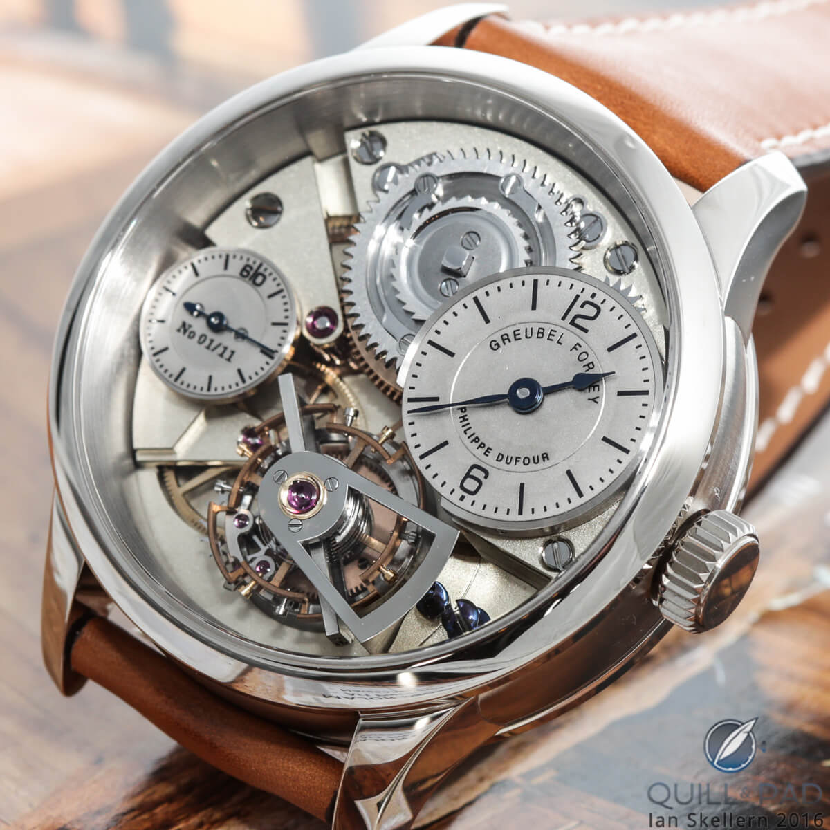 No longer a prototype, the production version of Naissance d’Une Montre, Le Garde Temps on display at SIHH 2016