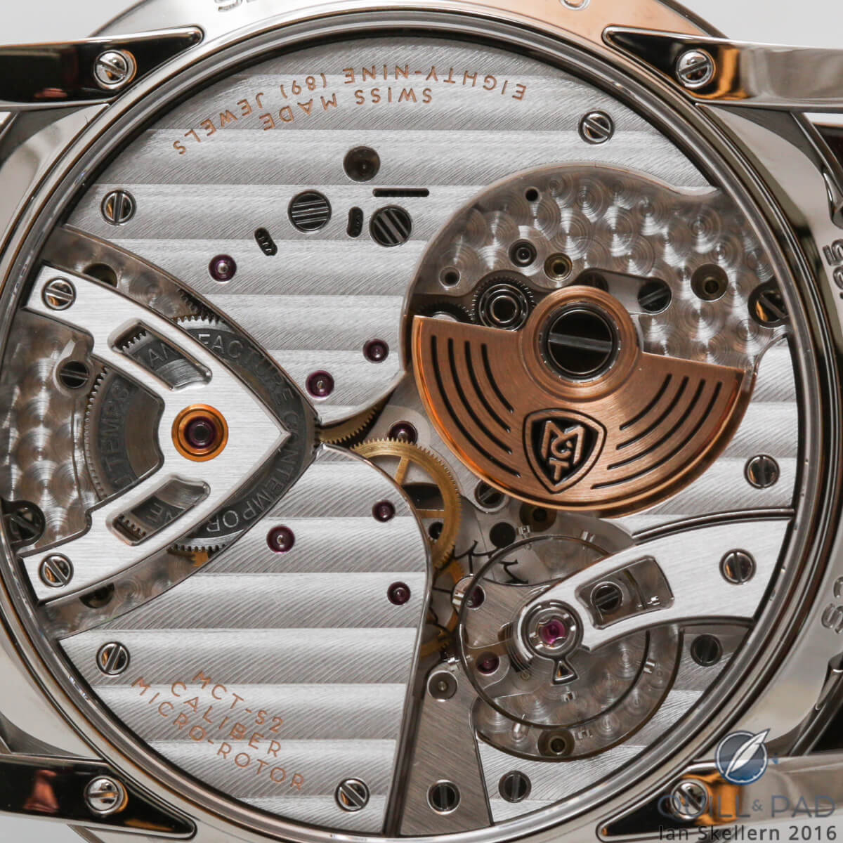 Close look at the nicely finished movement of the MCT Sequential S210