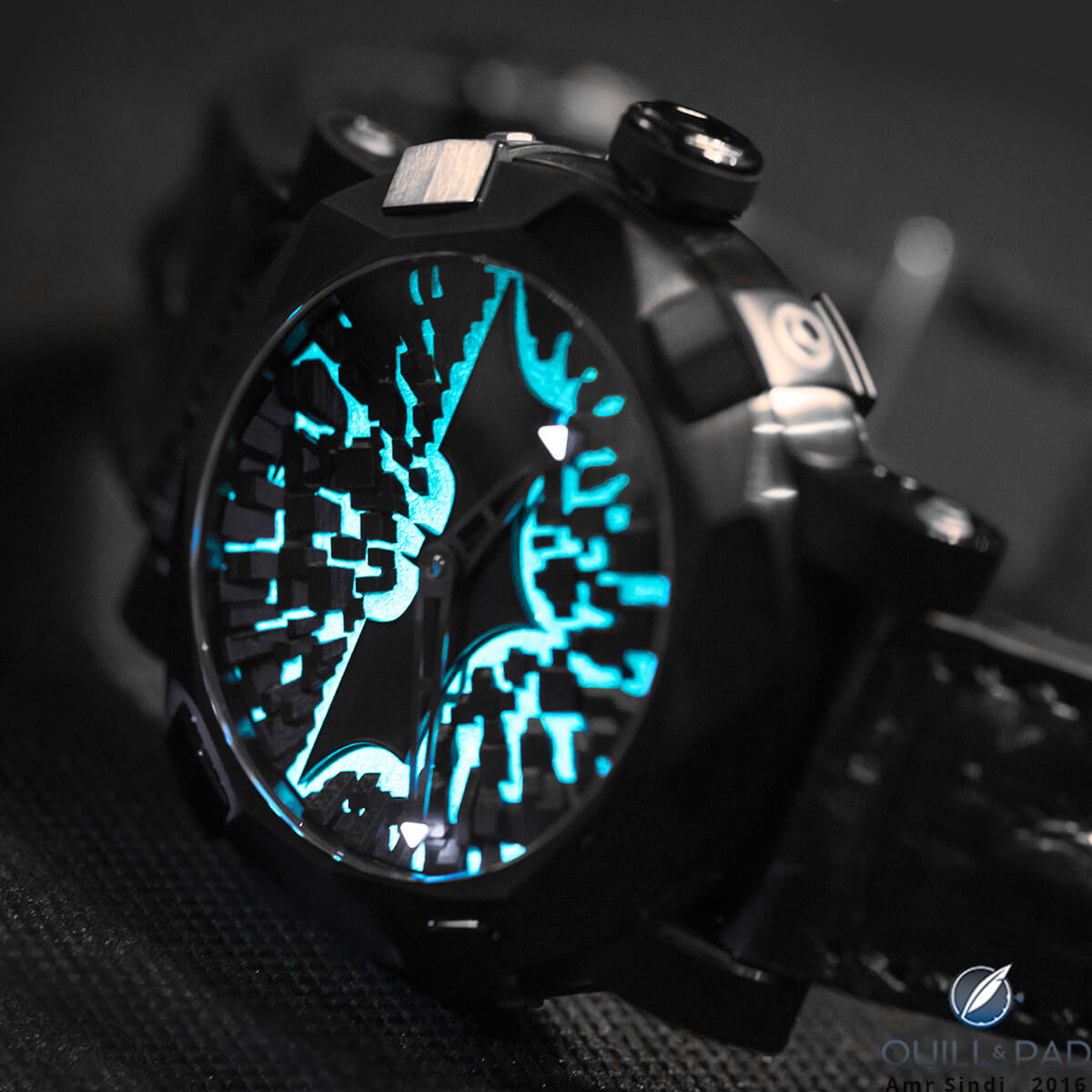 Romain Jerome's Batman DNA Gotham City lights up with lume by night