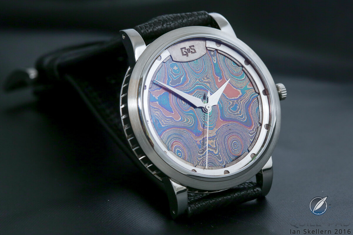 The stunning GoS Sarek with it's distinctive Damascus steel dial