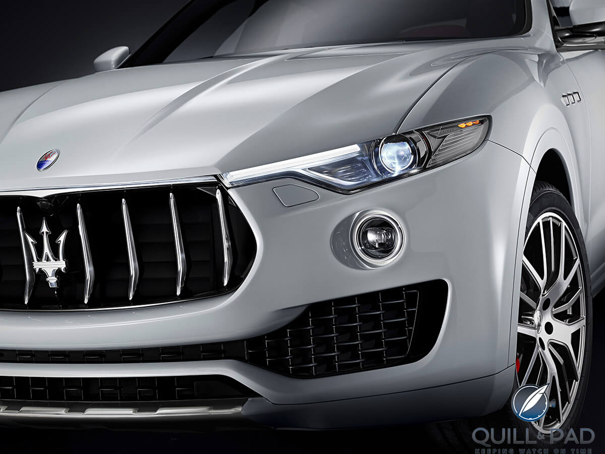 A look at the impressive grille of the Maserati Levante