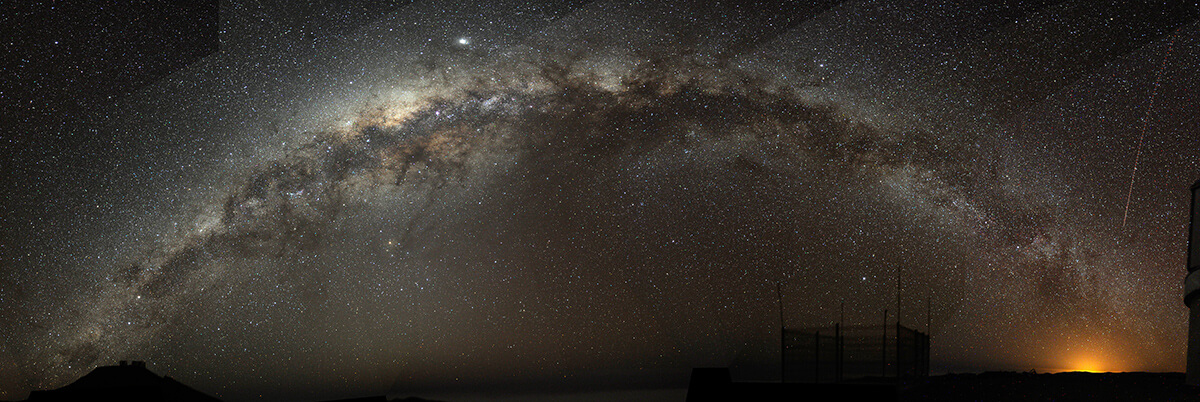 Arch of the Milky Way taken from Paranal, Chile (photo courtesy Bruno Gilli/ESO http://www.eso.org/public/images/milkyway/)