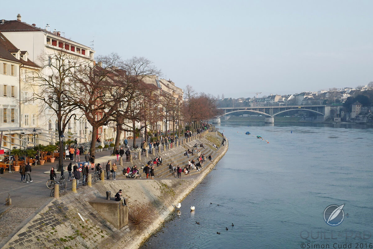 The Rhine river flows through Basel