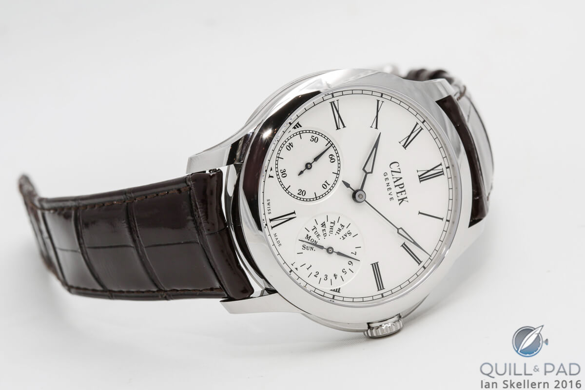Czapek & Cie. in white gold with oven fired enamel dial from the Quai des Bergues collection