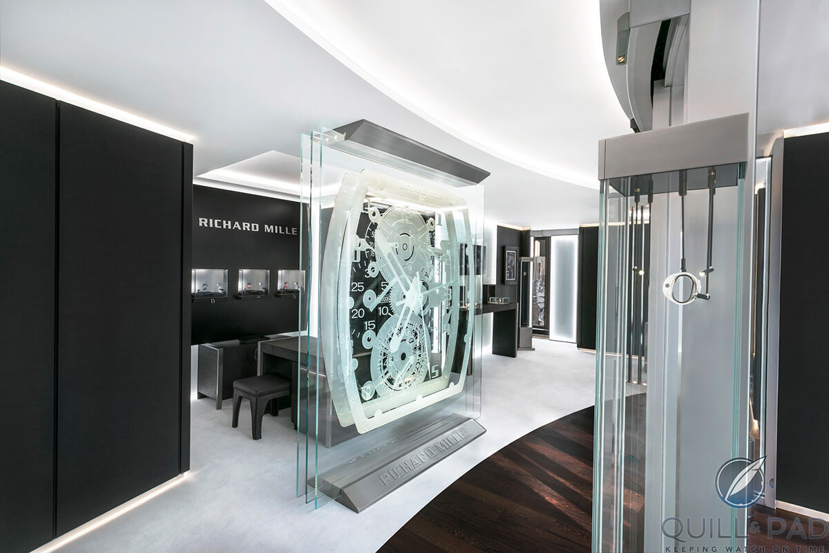 Inside the Richard Mille boutique in Munich
