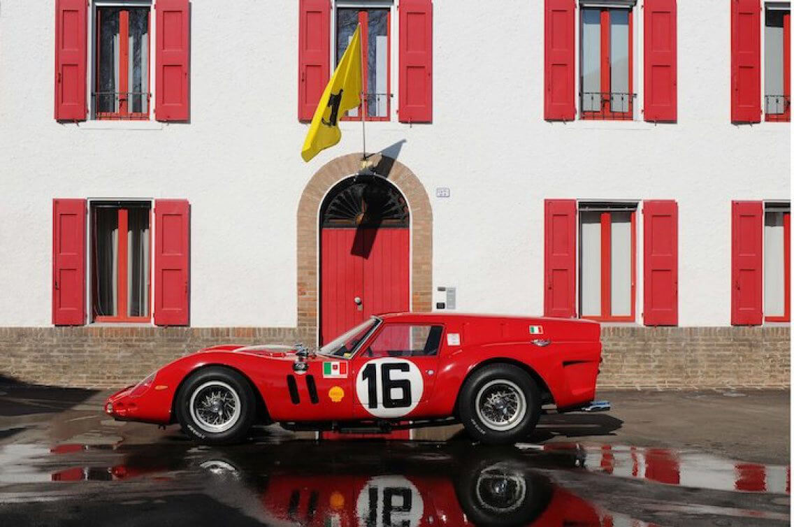 The Ferrari 250 “Breadvan” pictured at Enzo Ferrari’s home