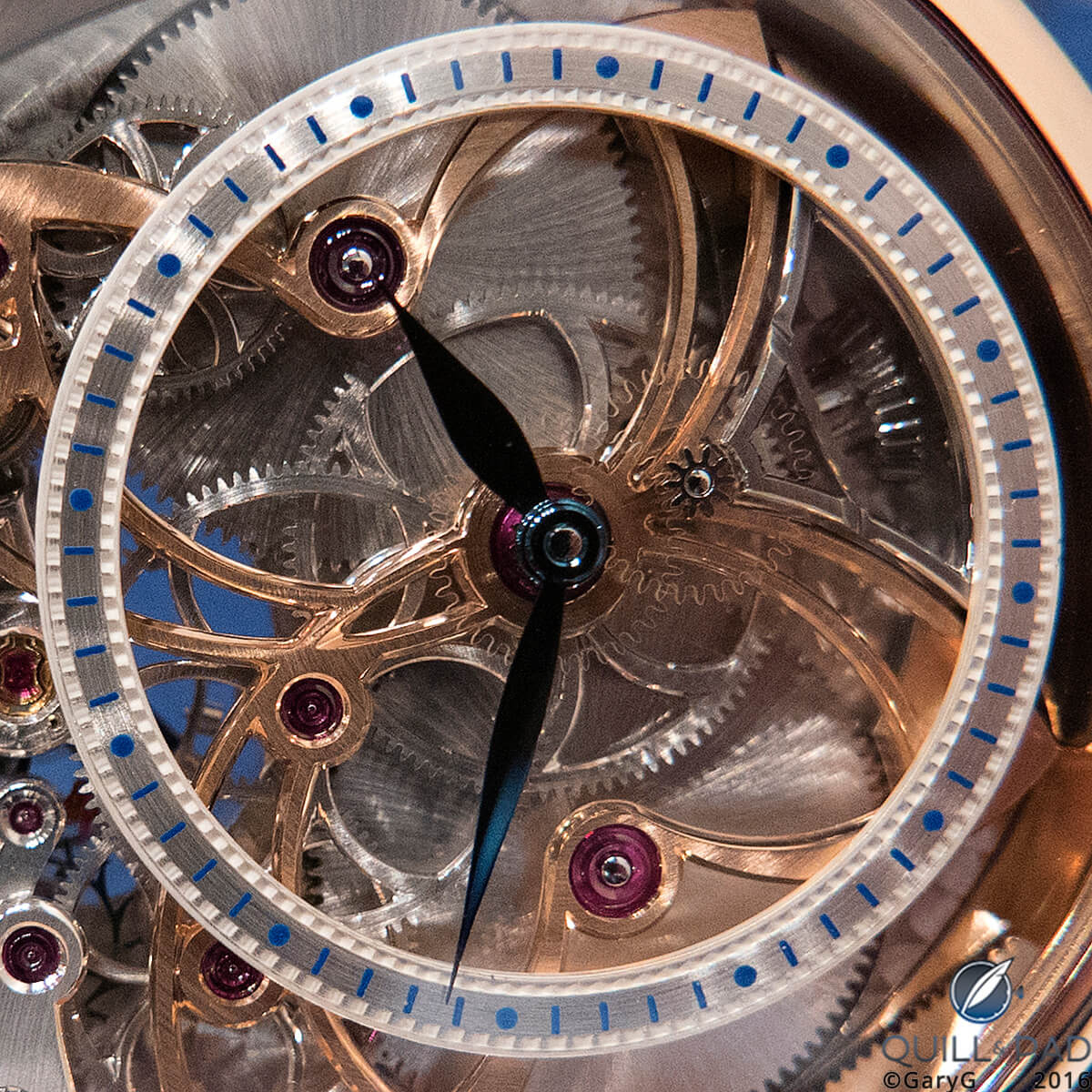 Dial close-up of the Andreas Strehler Papillon d’Or