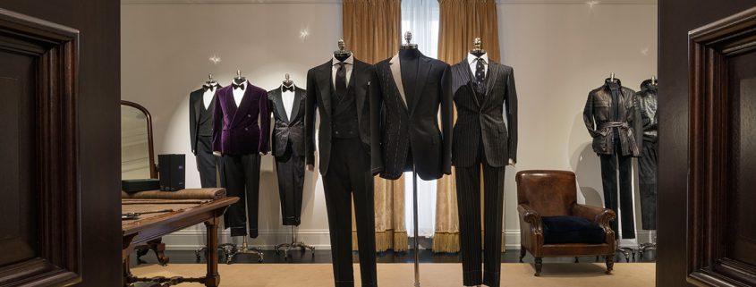 You can have your bespoke suit fitted or collected from Palazzo Ralph Lauren and there is a prêt-a-porter collection as well