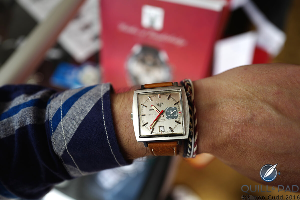 Heuer Monaco automatic chronograph at the July 2 Watches of Knightsbridge auction