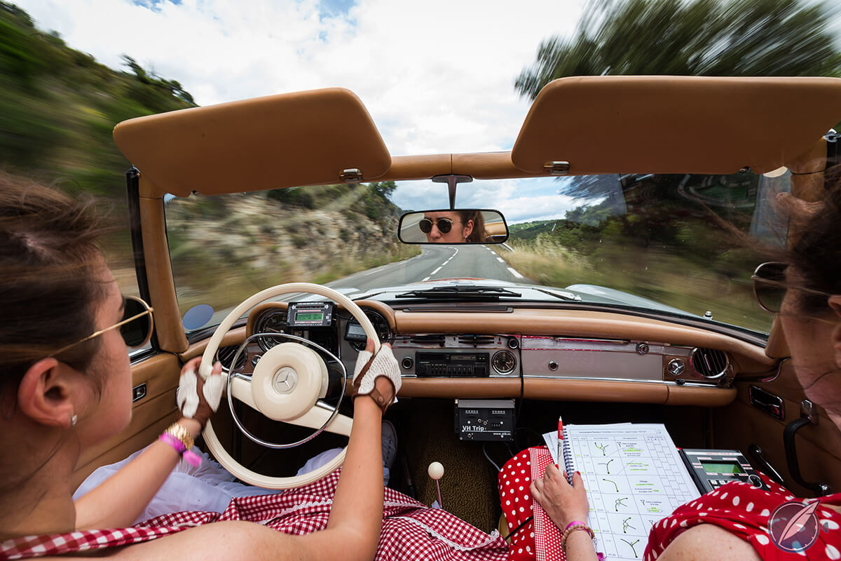 There are worse things than driving through France in a vintage convertible Mercedes-Benz in the 2016 Richard Mille Rallye des Princesses (photo courtesy Muriel Franceschetti)