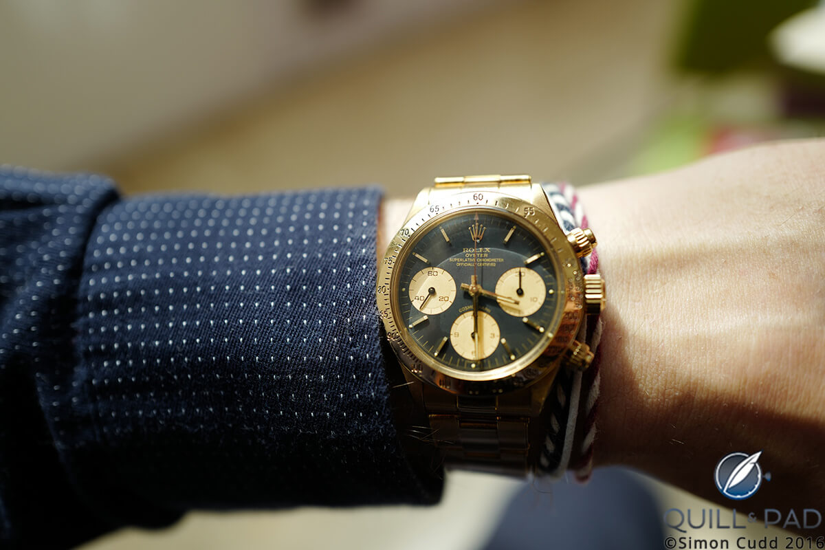 Rolex Oyster Daytona Cosmograph in solid gold at the July 2 Watches of Knightsbridge auction