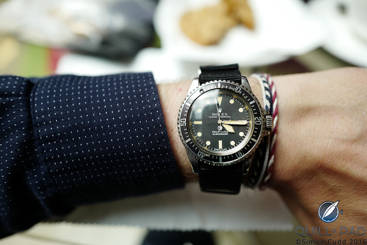 An extremely rare British Military Rolex Oyster Perpetual Submariner at the July 2 Watches of Knightsbridge auction