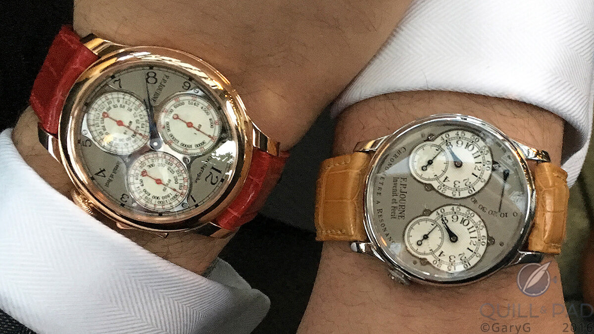 Dressed for (Journe) success: F.P. Journe Centigraphe and Resonance on the wrists of @TheJourneGuy