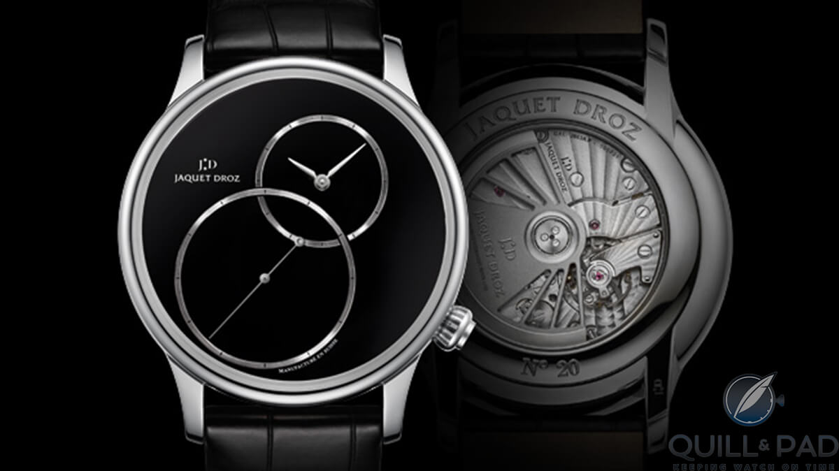 Jaquet Droz Grande Seconde Off-Centered Onyx front and back