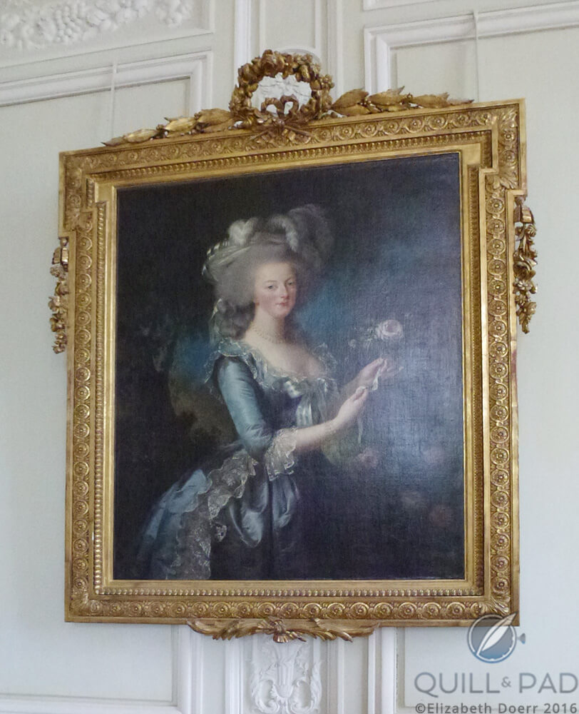 The most famous painting of Marie Antoinette by Louise Élisabeth Vigée Le Brun (1783) hangs at the Petit Trianon on the Versailles estate