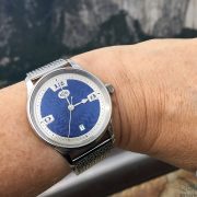 RGM Reference 151BE on the wrist at Half Dome in Yosemite