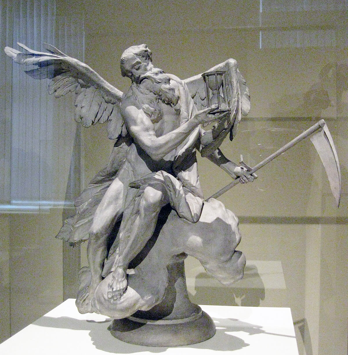 Statue of Chronos by Ignaz Gunther: inspiration for the unique engraving on the author’s watch