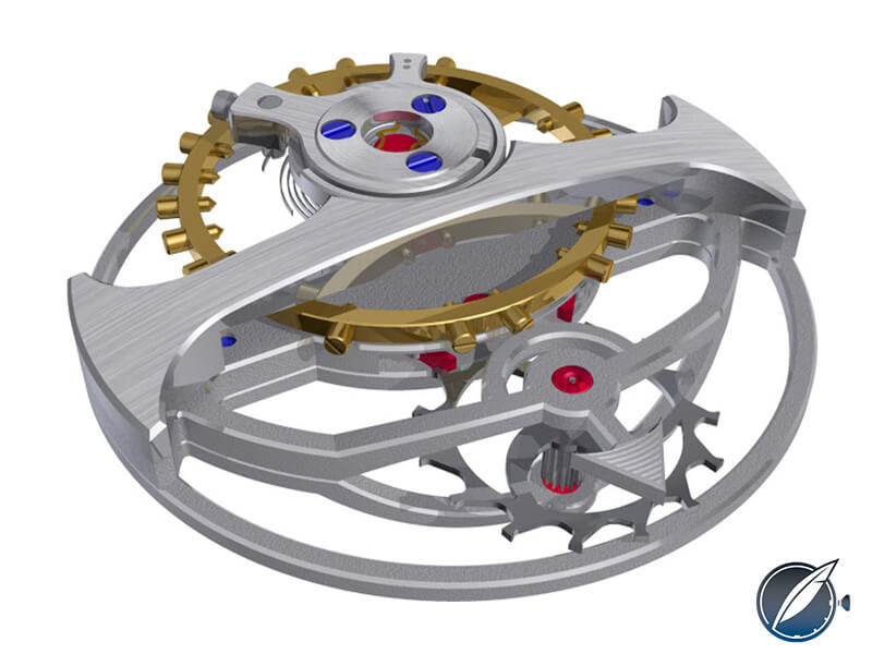 Computer image of the Arnold & Son UTTE tourbillon mechanism