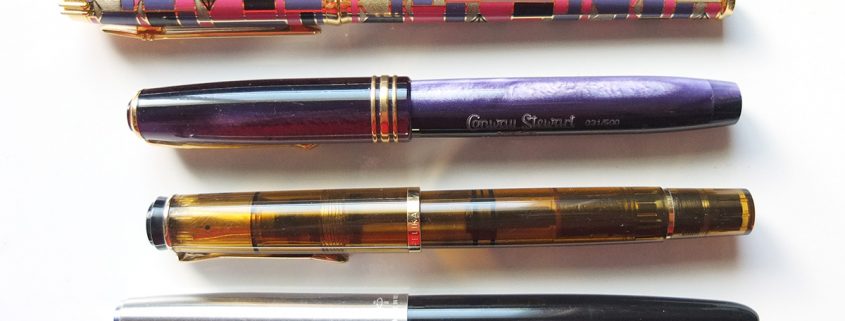 Colorful fountain pen collection