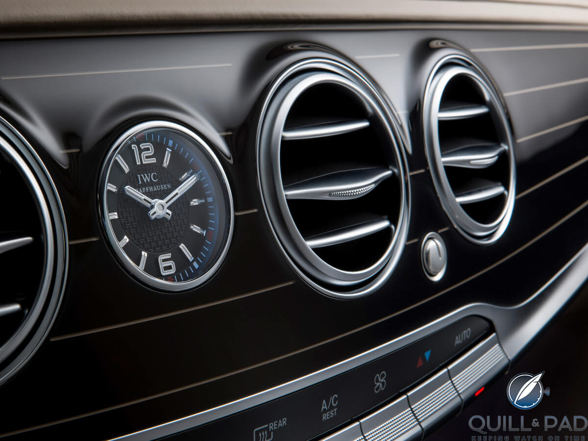 IWC clock in the 2016 Mercedes Maybach
