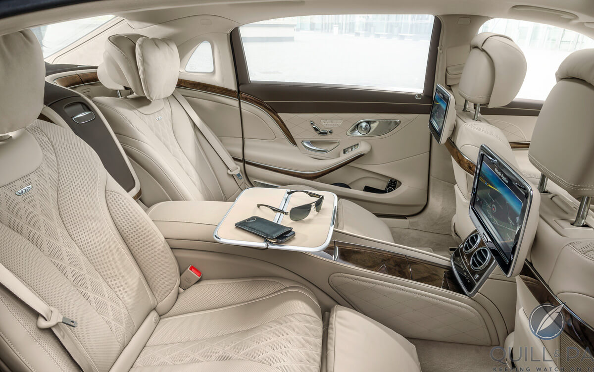 Expansive backseats of the 2016 Mercedes-Maybach