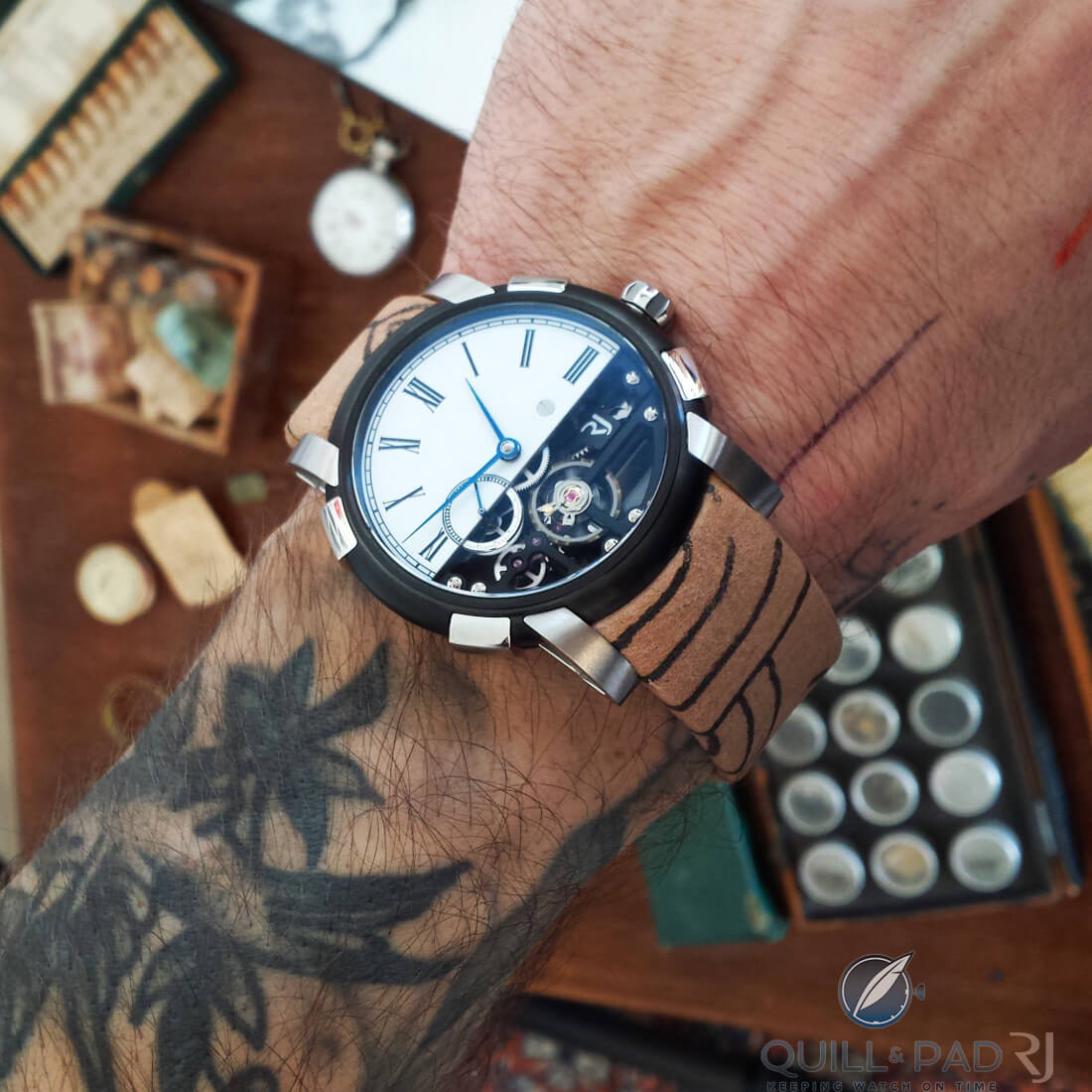 Romain Jerome Tattoo-DNA by Xoil on the wrist