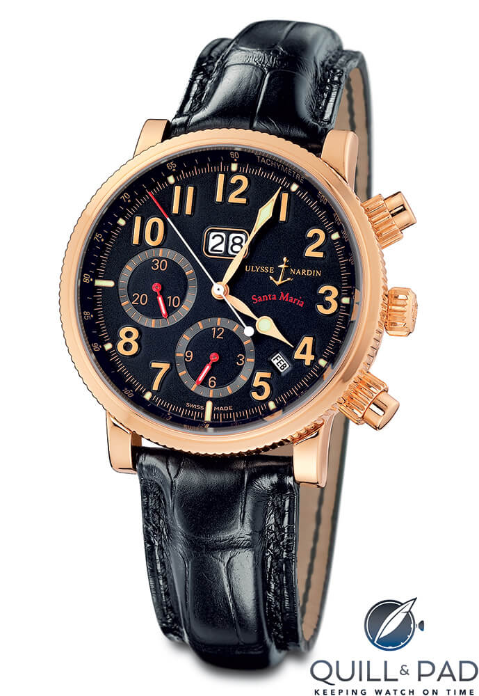     Ulysse Nardin Annual Calendar Chronograph as part of the Discovery set in pink gold from 2003