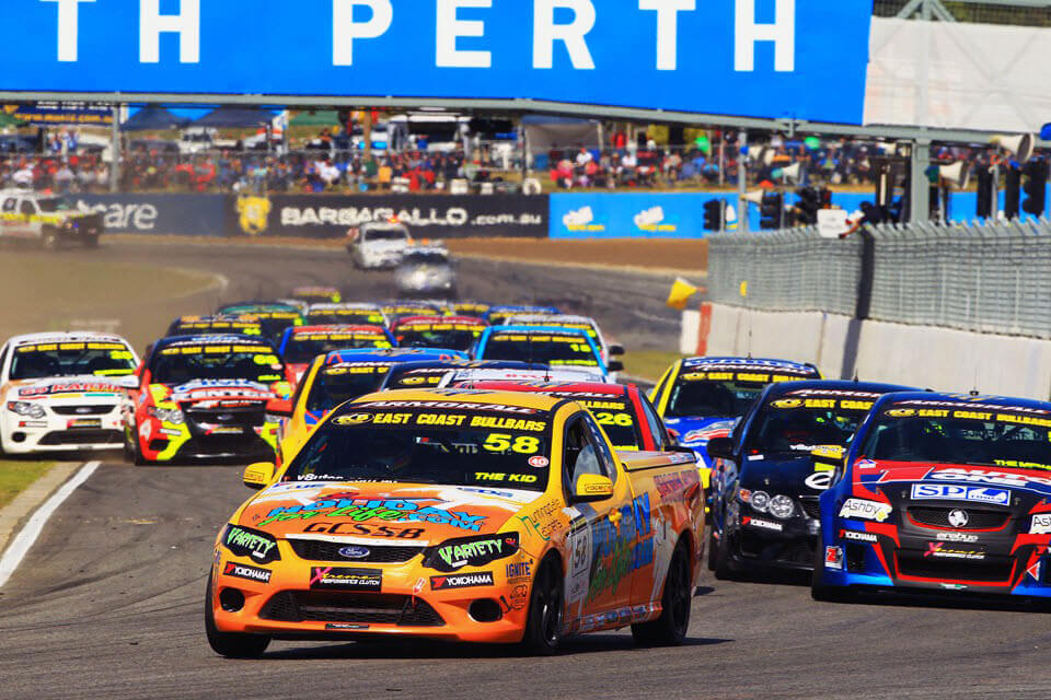 Australia V8 Utes racing in Perth