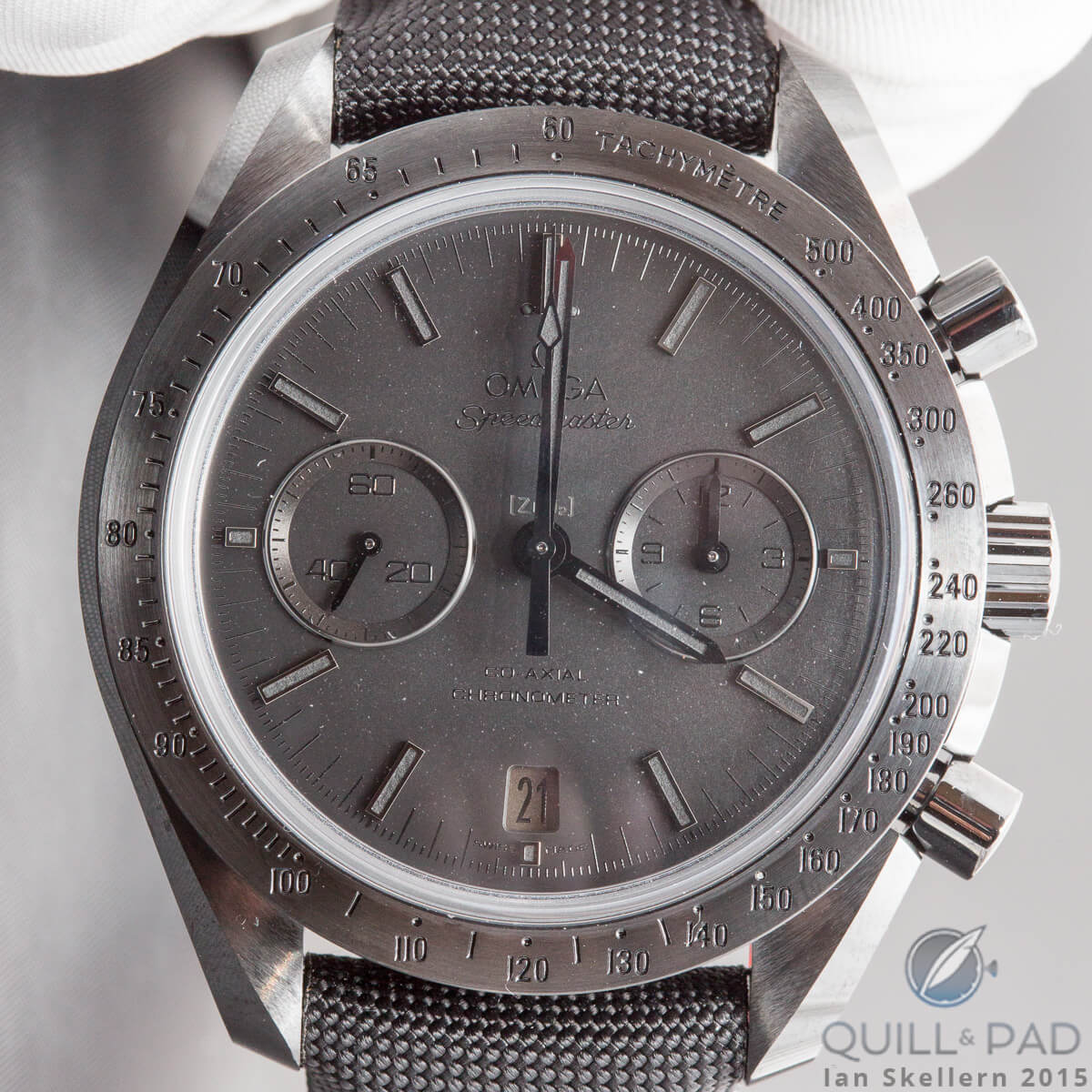 Michael Phelps also very much likes the Omega Speedmaster Dark Side of the Moon Black Black