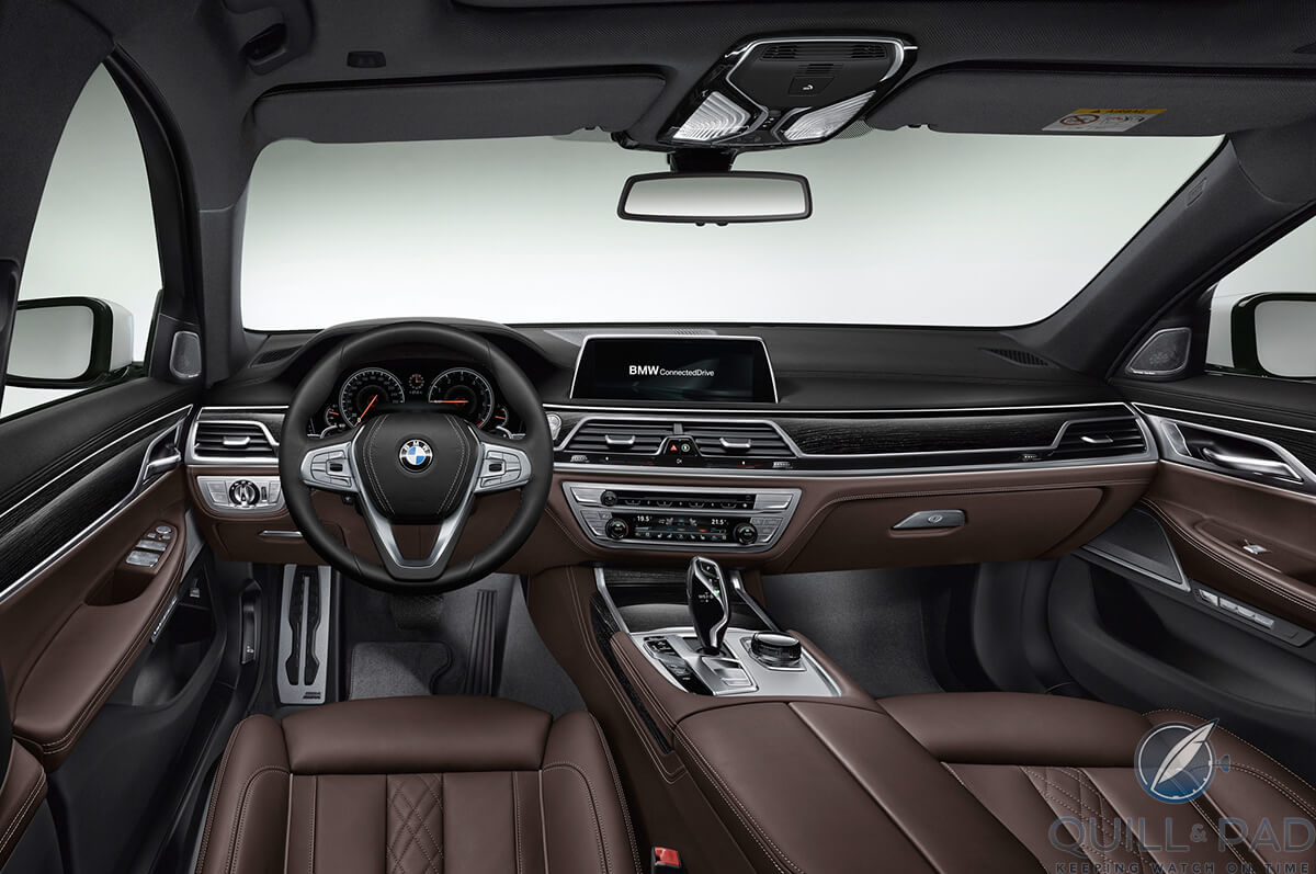 The luxuriously appointed interior of the BMW 750Li xDrive