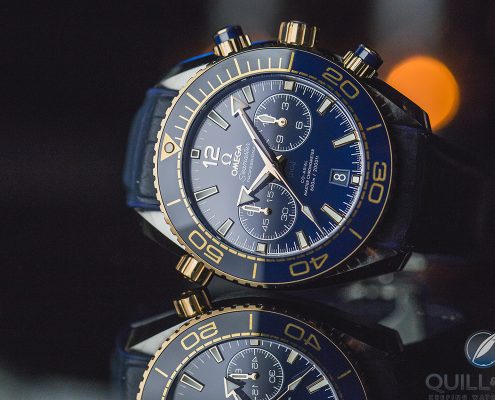 Michael Phelps’s personal Omega Seamaster Planet Ocean 600M Master Chronometer Chronograph as photographed in Rio de Janeiro during the 2016 Olympic Games