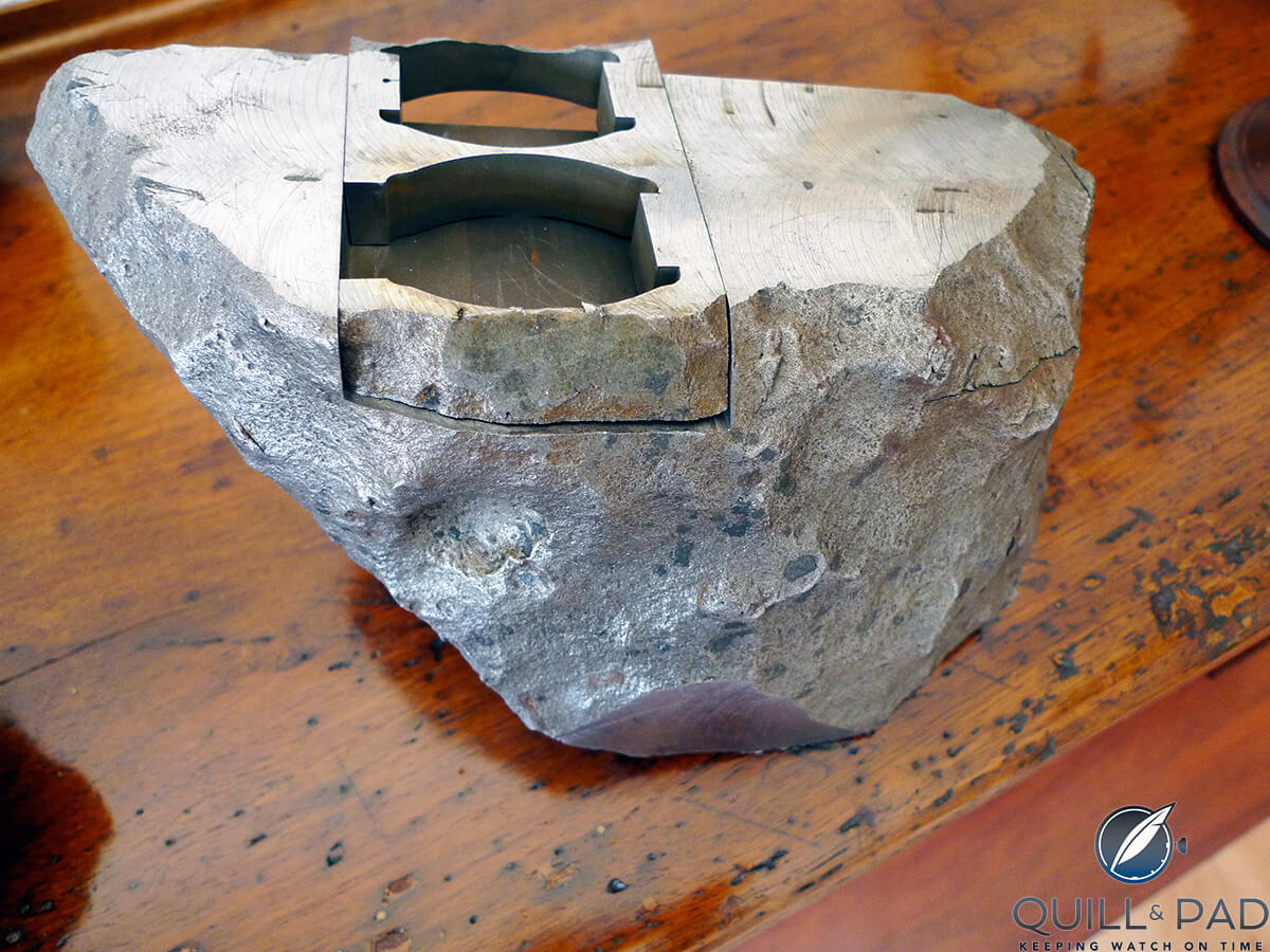 How to cut a watch case from a meteorite: Antoine Preziuso Stella Polare Tourbillon Muonionalusta