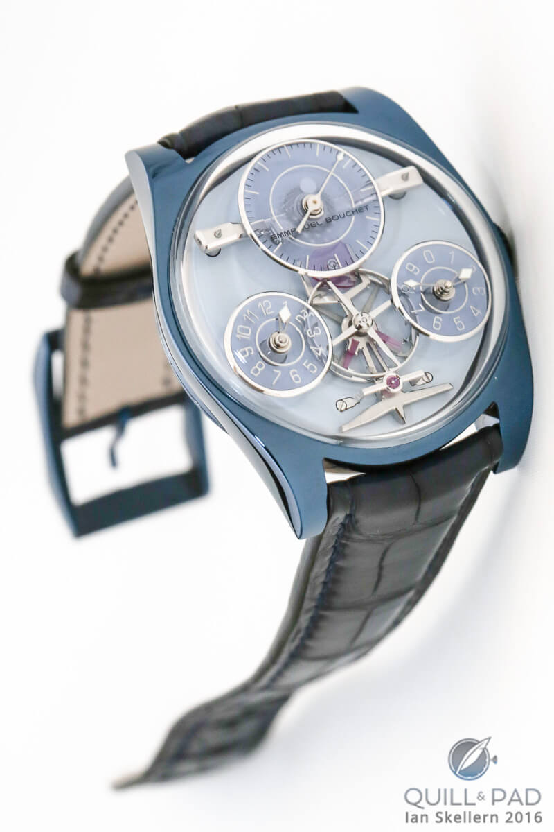Emmanuel Bouchet Complication One with blue case and dial