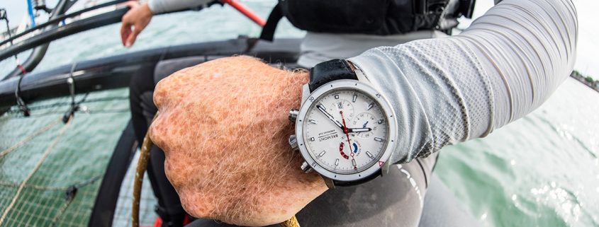 A member of Oracle Team USA wearing the Bremont Regatta OTUSA model (photo courtesy Sam Greenfield)