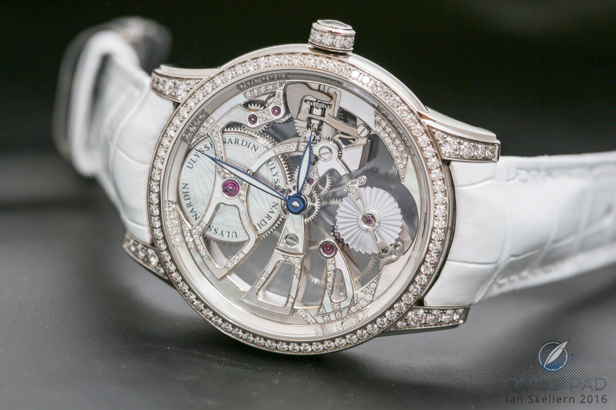 The Ulysse Nardin Skeleton Tourbillon Pearl is limited to just 8 pieces