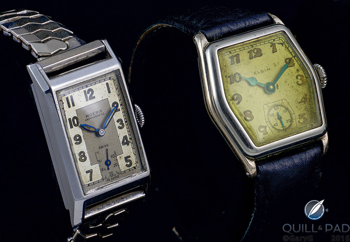 1930’s additions: Moeris and Elgin wristwatches