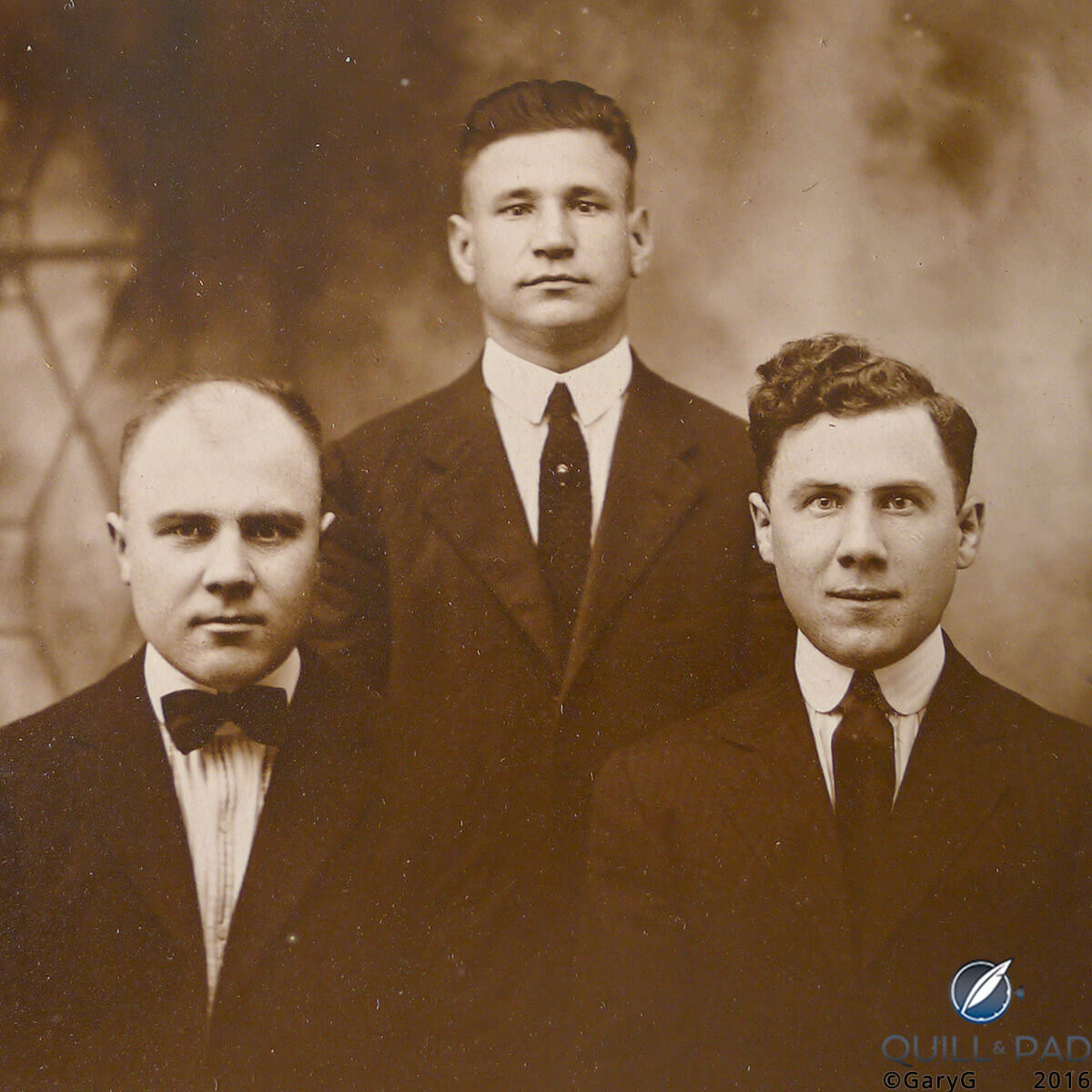 Three brothers: from left, Uncle Julius, Uncle Alec, and the author’s grandfather
