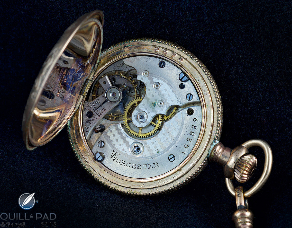Swiss made movement, Worcester Watch Co. pocket watch