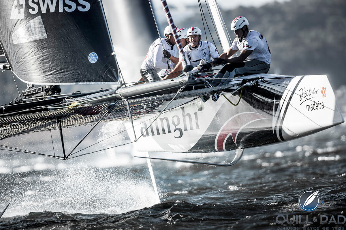 Highly competitive racing at the Extreme Sailing Series in Lisbon