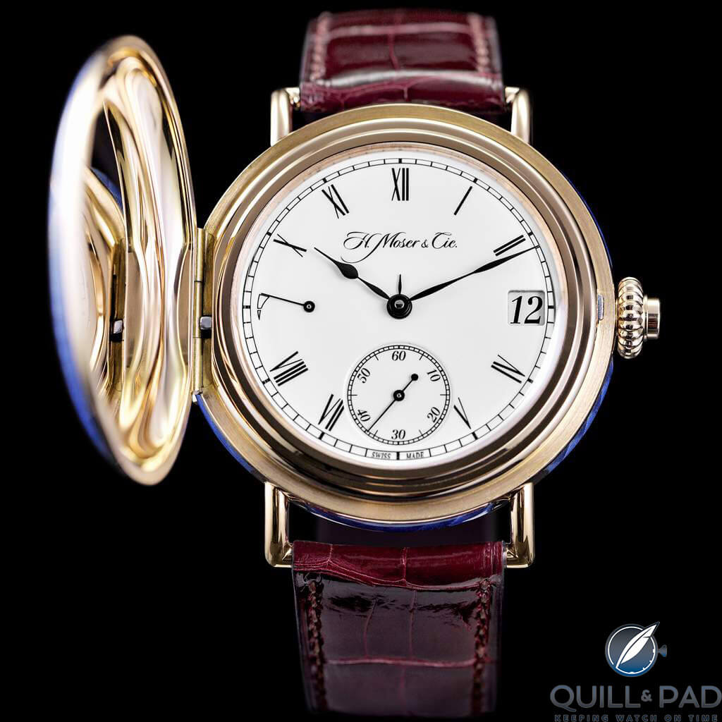 H. Moser & Cie. Perpetual Calendar Heritage Limited Edition with cover open