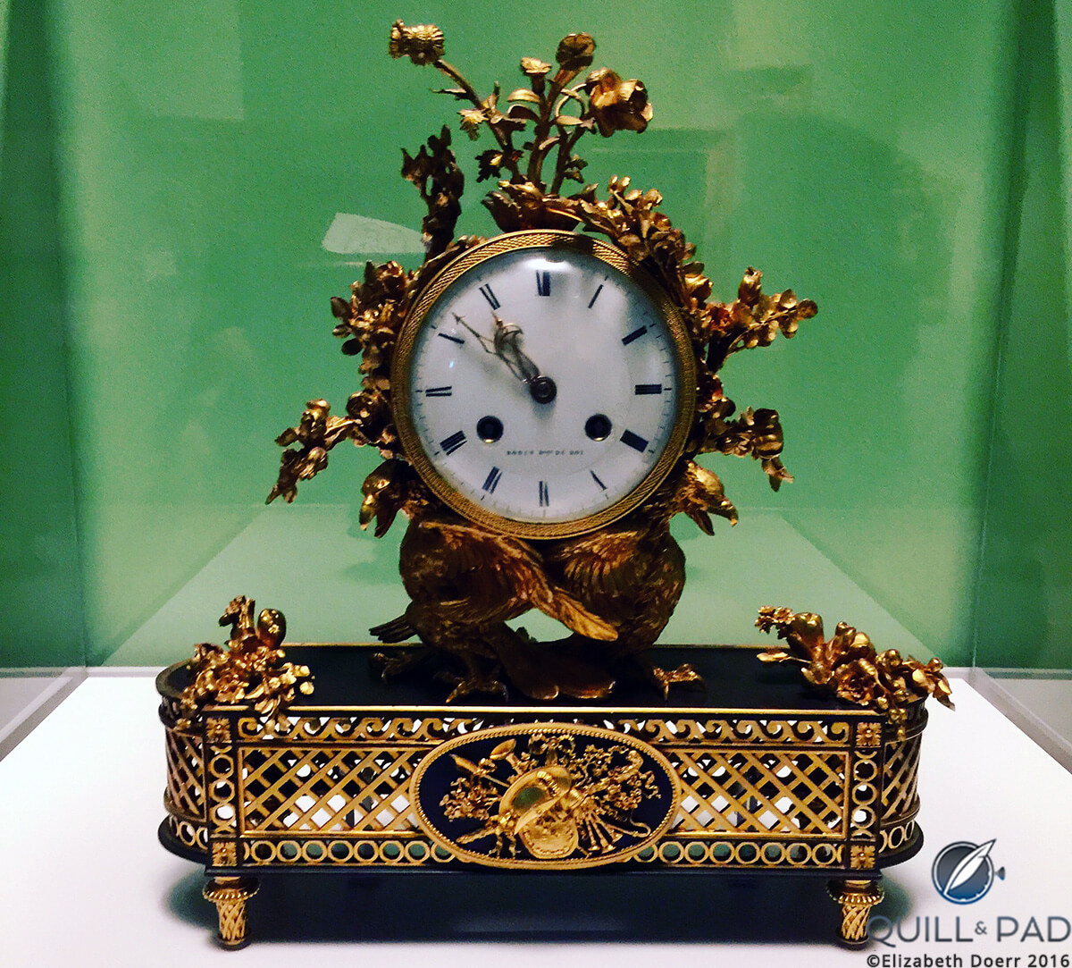 A clock from Versailles on display at the “Marie-Antoinette, a Queen in Versailles” exhibition at Mori Arts Center, which runs through February 26, 2017