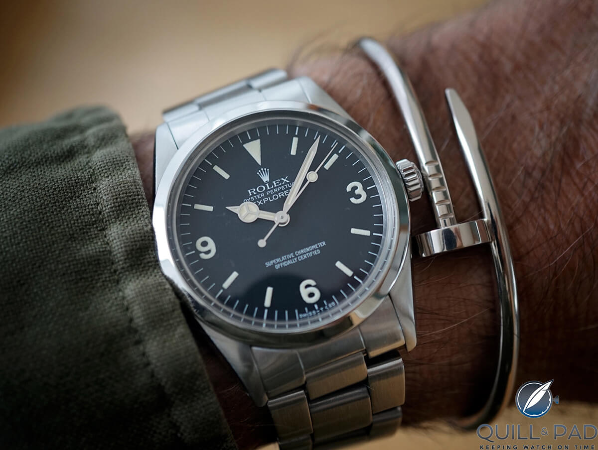 Rolex Explorer with Juste un Clou bracelet by Aldo Cipullo for Cartier