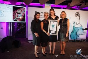 Bulgari took home brand of the year at the 2016 Eve’s Watch Awards: (l to r) Jane Trew, Larissa Trew, Violet Fraser (Bulgari UK), Jacquie Beltrao