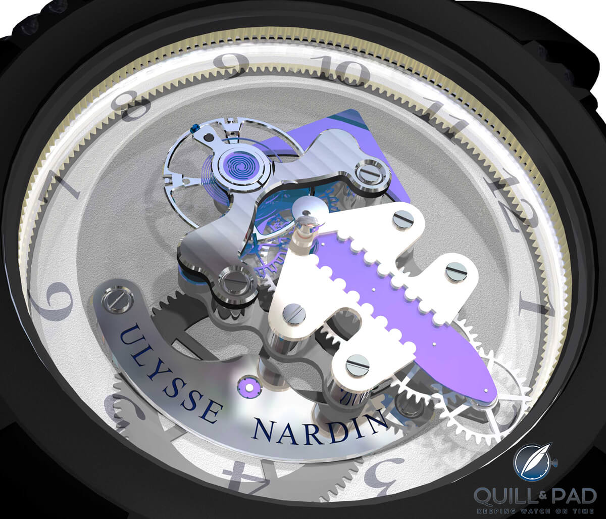 A close-up rendering of the 2007 Ulysse Nardin InnoVision